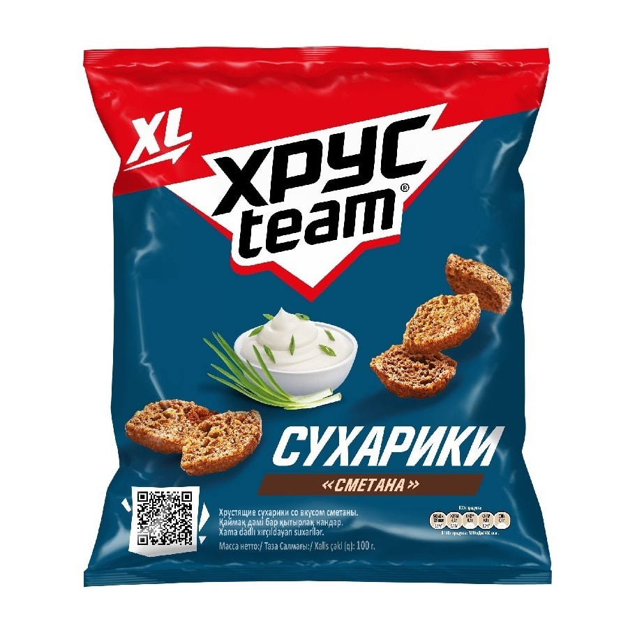 Сухарики Хрусteam XL сметана 100 г.